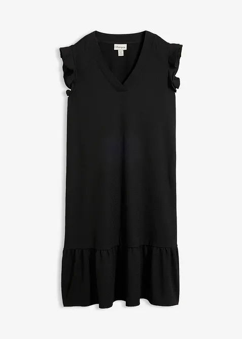 Abito di jersey con volant, bonprix