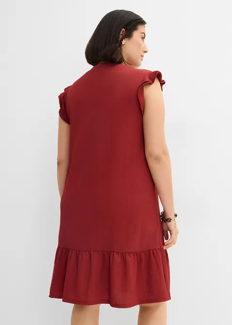 Abito di jersey con volant, bonprix