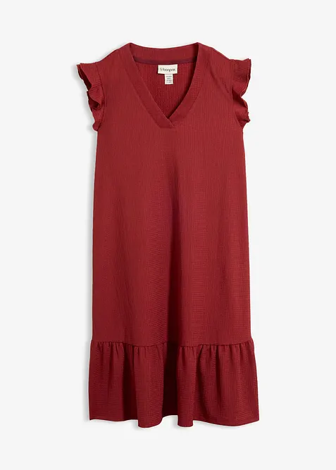 Abito di jersey con volant, bonprix