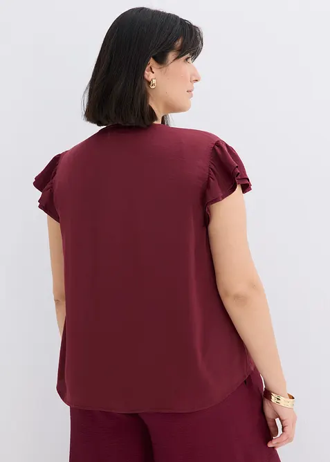 Blusa con volant, bonprix