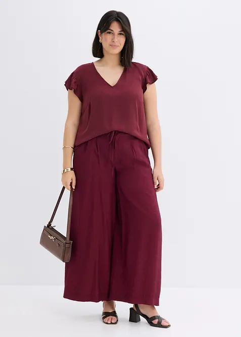 Blusa con volant, bonprix