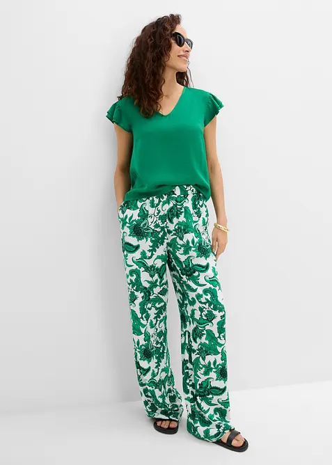 Blusa con volant, bonprix