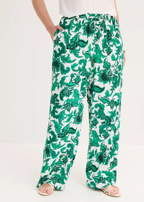 Pantaloni larghi in viscosa fluida, bonprix