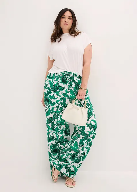 Pantaloni larghi in viscosa fluida, bonprix