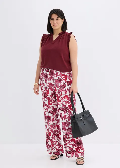 Pantaloni larghi in viscosa fluida, bonprix