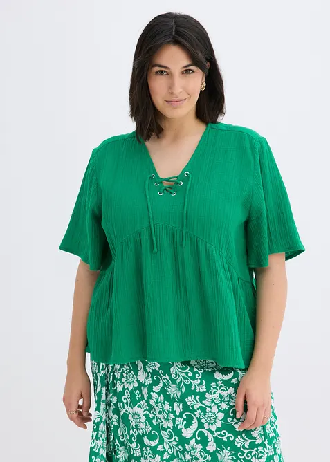Blusa in mussola vaporosa, bonprix