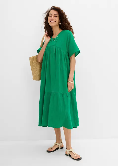 Abito midi in puro cotone, bonprix
