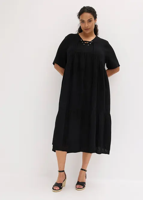 Abito midi in puro cotone, bonprix