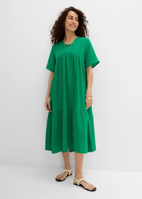 Abito midi in puro cotone, bonprix