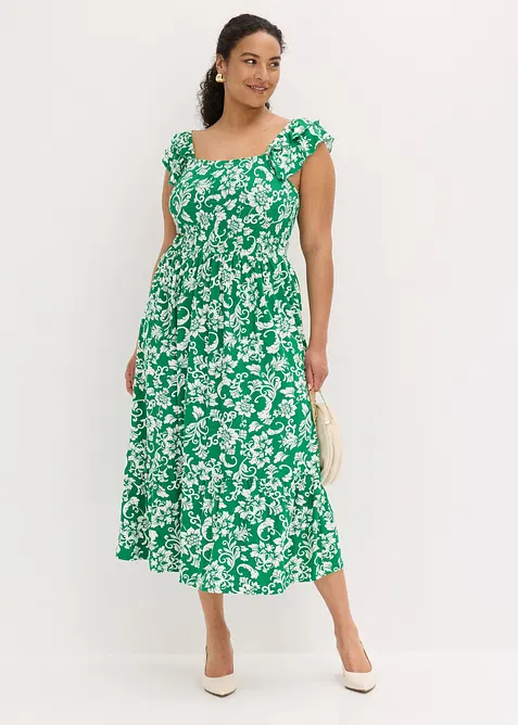 Abito midi in misto viscosa, bonprix