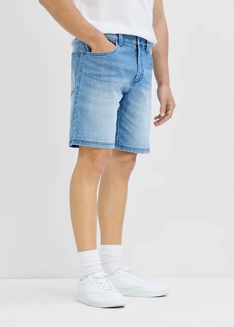 Shorts di jeans leggeri con elastico in vita, relaxed fit, bonprix