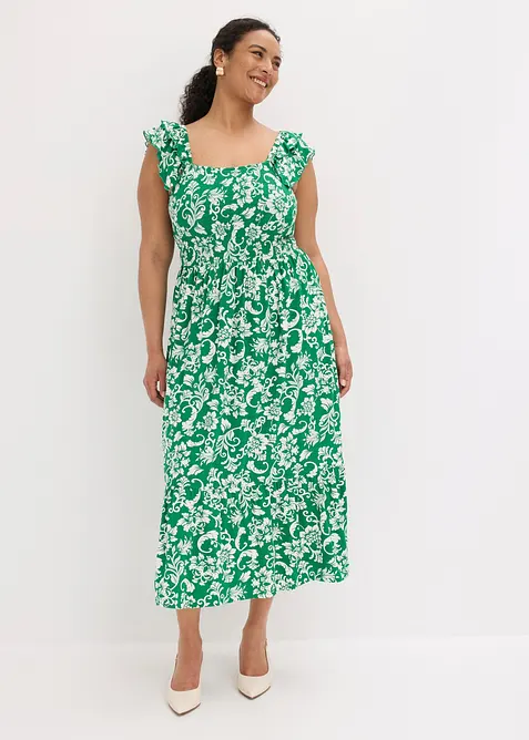 Abito midi in misto viscosa, bonprix