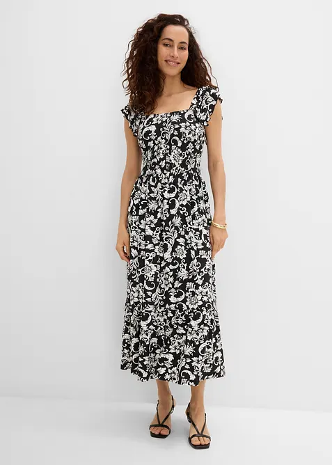 Abito midi in misto viscosa, bonprix