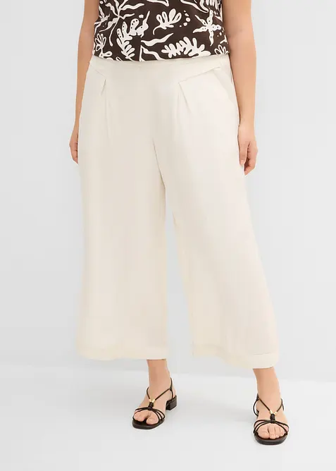 Pantaloni culotte con viscosa fluida, bonprix