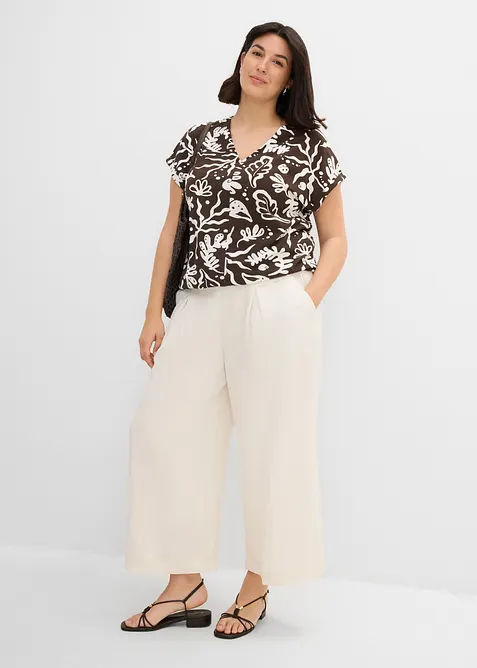 Pantaloni culotte con viscosa fluida, bonprix