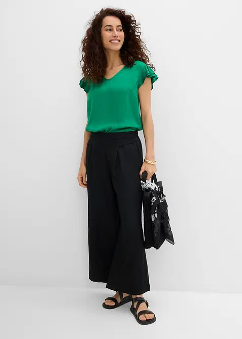 Pantaloni culotte con viscosa fluida, bonprix