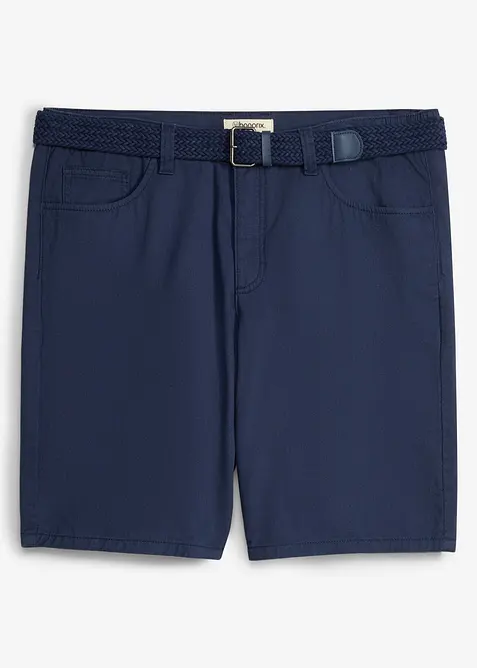 Bermuda elasticizzati con elastico in vita e cintura, regular fit, bonprix