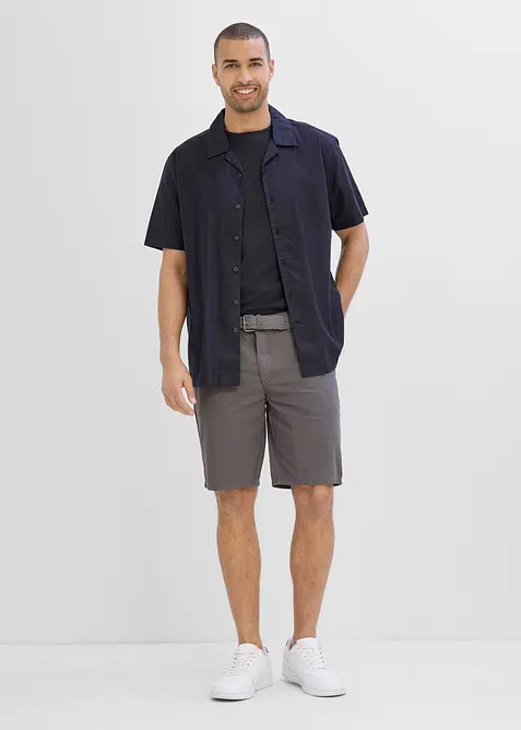 Bermuda elasticizzati con elastico in vita e cintura, regular fit, bonprix