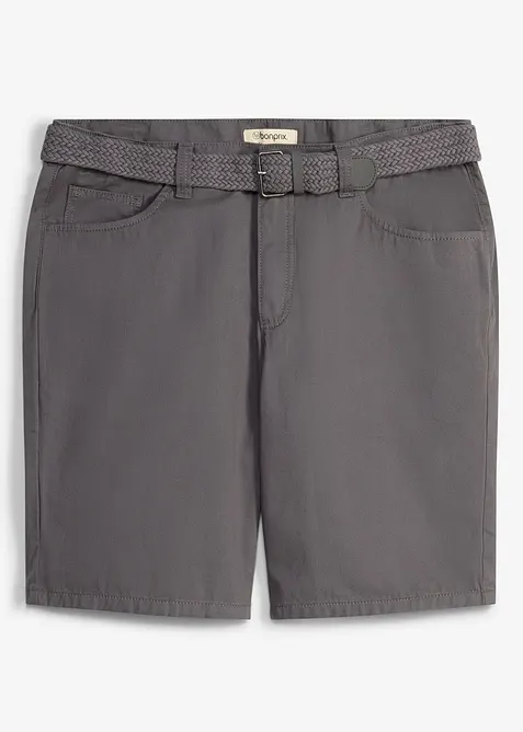 Bermuda elasticizzati con elastico in vita e cintura, regular fit, bonprix