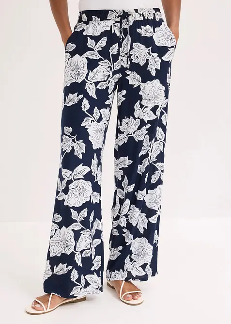 Pantaloni a palazzo in viscosa fluida, bonprix