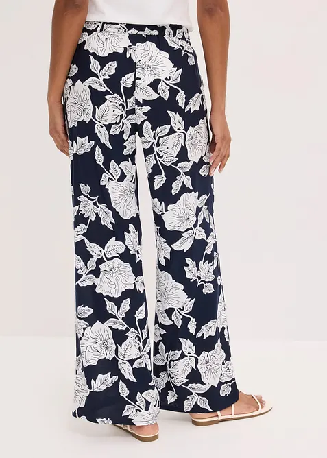 Pantaloni a palazzo in viscosa fluida, bonprix