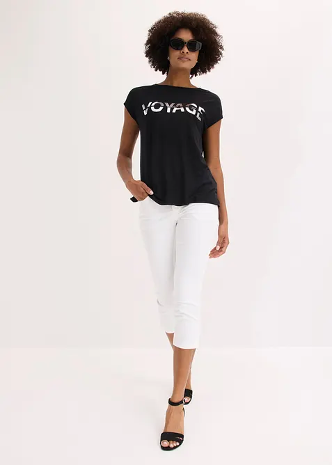 Maglia lunga in misto viscosa, bonprix