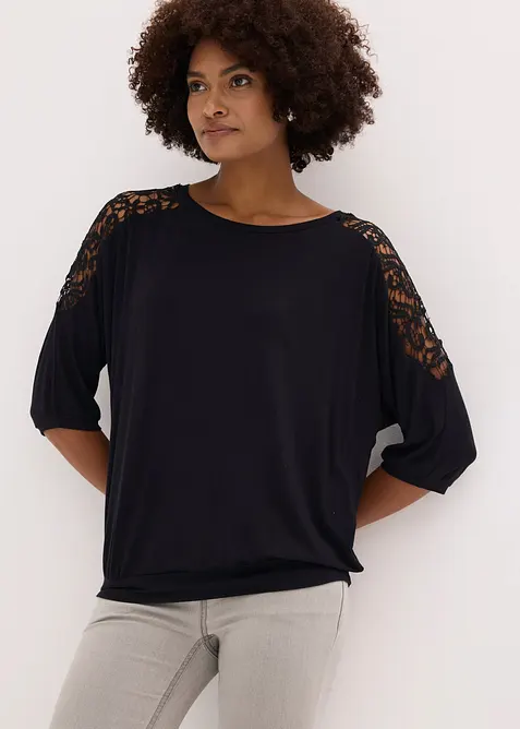 Maglia oversize in misto viscosa, bonprix