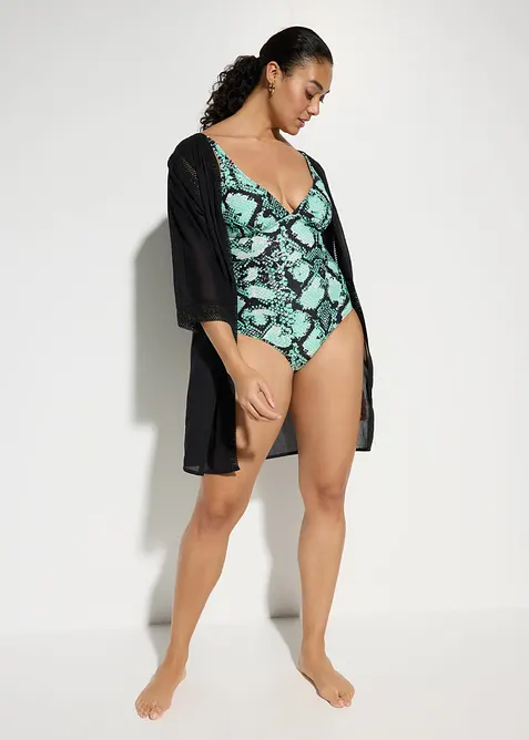 Costume intero leggermente modellante con spalline regolabili, bonprix
