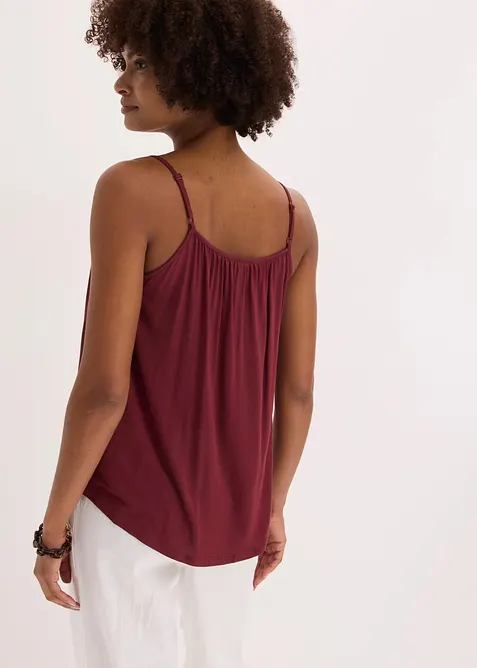 Top con spalline sottili in viscosa fluente, bonprix