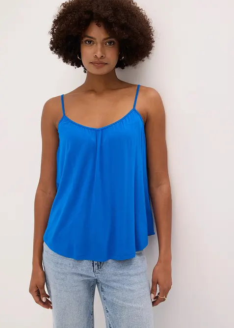 Top con spalline sottili in viscosa fluente, bonprix