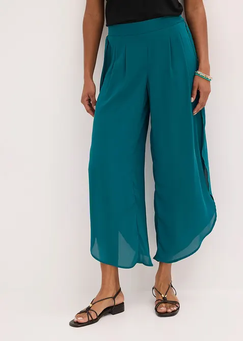 Pantaloni a palazzo con spacchi, bonprix