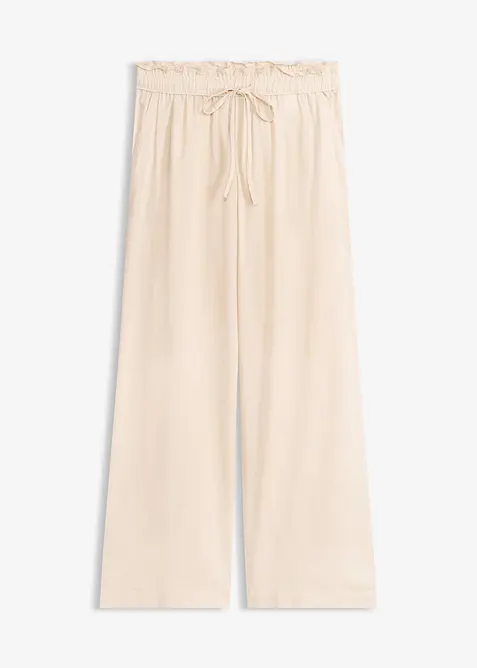 Pantaloni a palazzo in fresco misto lino, bonprix