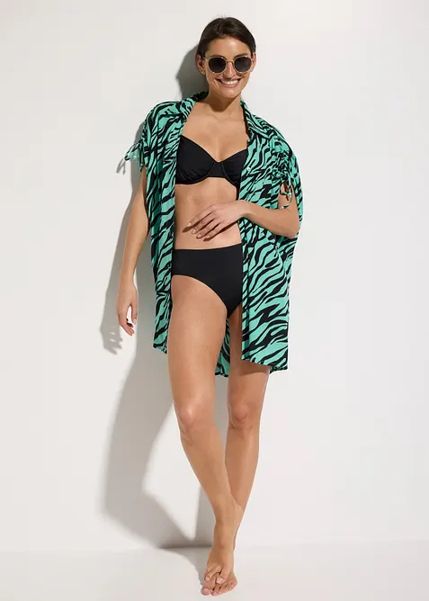 Camicia da spiaggia in crinkle operato, bonprix