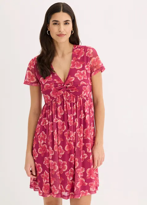 Abito in jersey e mesh, bonprix