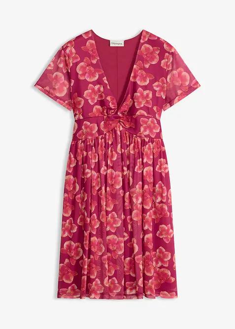 Abito in jersey e mesh, bonprix