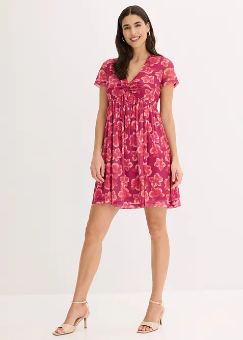 Abito in jersey e mesh, bonprix