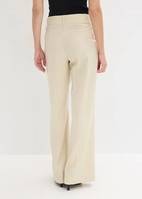 Pantaloni a palazzo in misto lino leggero, bonprix