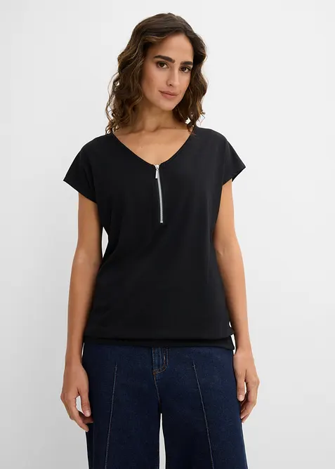 T-shirt con cerniera, bonprix