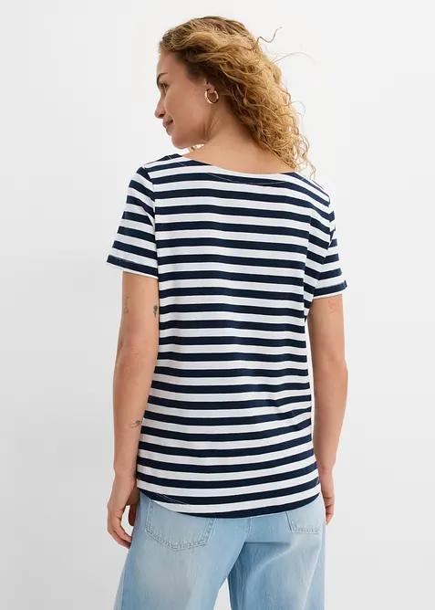 T-shirt con scollo a barca, bonprix