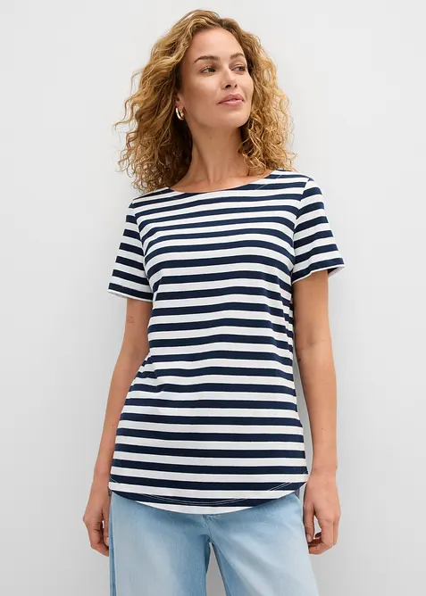 T-shirt con scollo a barca, bonprix