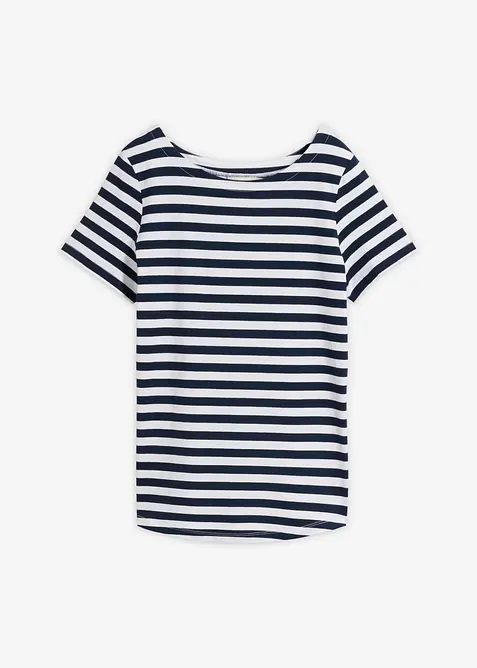 T-shirt con scollo a barca, bonprix