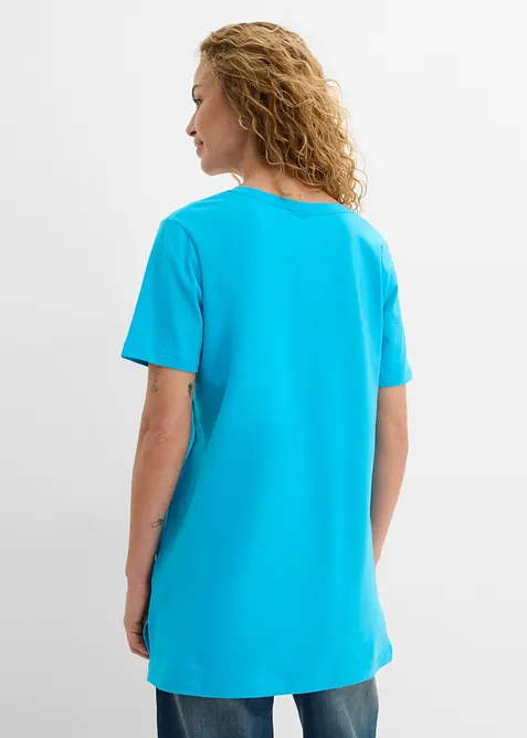 T-shirt lunga con scollo a V (pacco da 2), bonprix
