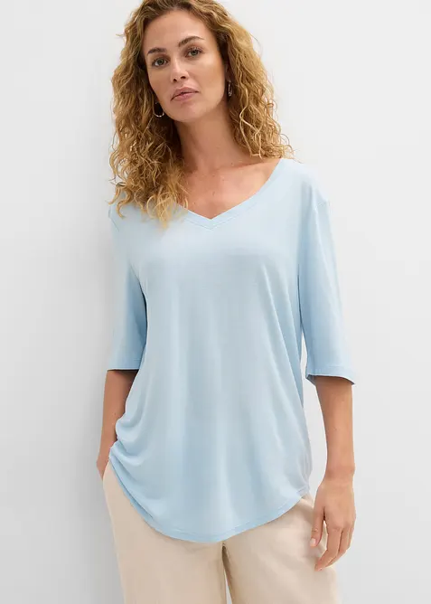 Maglia lunga in morbida viscosa (pacco da 2), bonprix