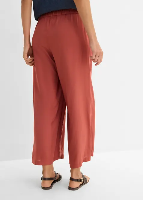 Pantaloni culotte larghi in viscosa fluente, bonprix
