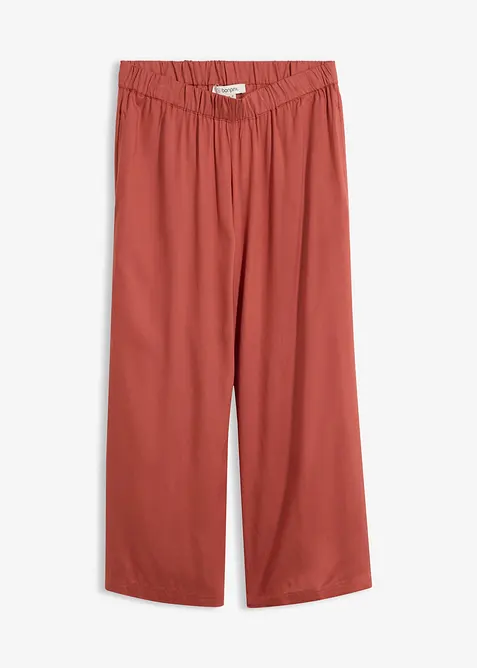 Pantaloni culotte larghi in viscosa fluente, bonprix