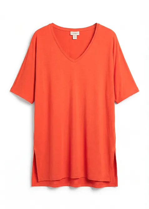 Maglia lunga in misto viscosa, bonprix