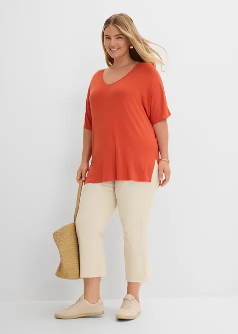 Maglia lunga in misto viscosa, bonprix