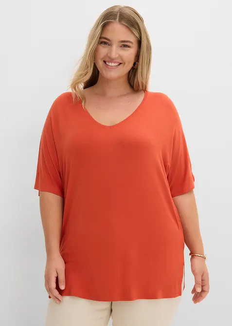 Maglia lunga in misto viscosa, bonprix