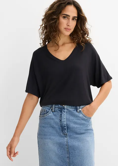 Maglia lunga in misto viscosa, bonprix