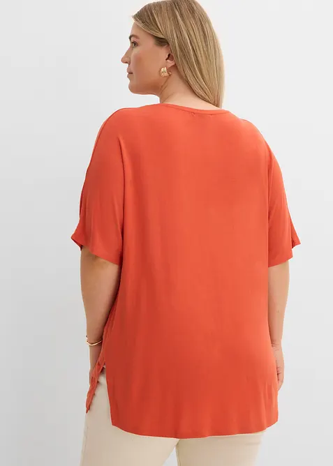 Maglia lunga in misto viscosa, bonprix